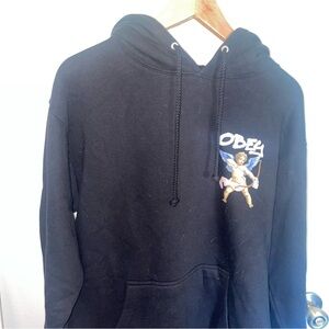 Obey Black Hoodie with Cherub Design